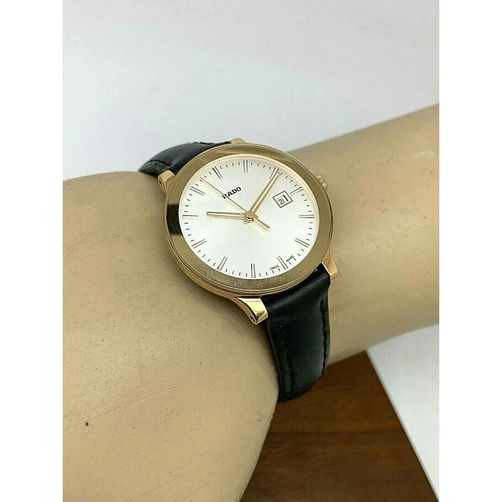 Rado Women's Watch R30555103 Centrix Swiss Quartz Silver Rose Gold Tone …